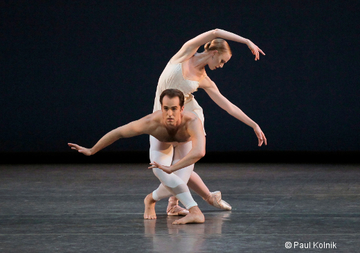 Jared Angle and Teresa Reichlen in Barber Violin Concerto Choreography by Peter Martins New York City Ballet Credit Photo: Paul Kolnik studio@paulkolnik.com nyc 212-362-7778