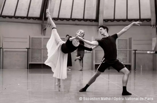 Brahms-Schönberg Quartet de George Balanchine - Léonore Baulac et Germain Louvet en répétition