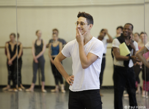 Justin Peck en répétition- New york City Ballet
