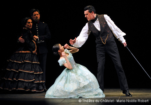 Répétition de Passion - Charlotte Arnould (Fosca jeune fille) et Damian Thantrey (Count Ludovic)