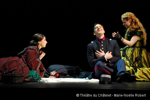 Répétition de Passion - Natalie Dessay (Fosca), Ryan Silverman (Giorgio Bachetti) et Erica Spyres (Clara)