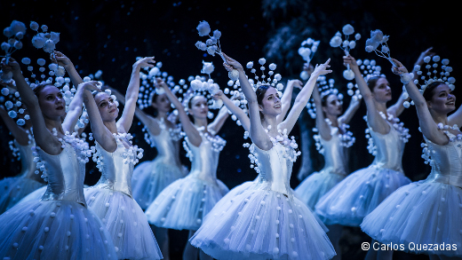 Casse Noisette d' Alexei Ratmansky (Les Flocons) - Cécile Kaltenbach (la 2. en partant de la gauche)