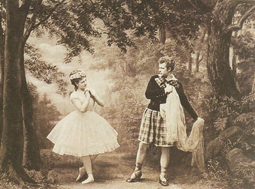 La Sylphide en 1880 avec Anna Scholl et Hans Beck