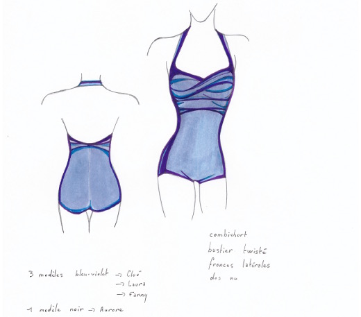 La compagnie Je-elles… et lui! - Croquis de costumes